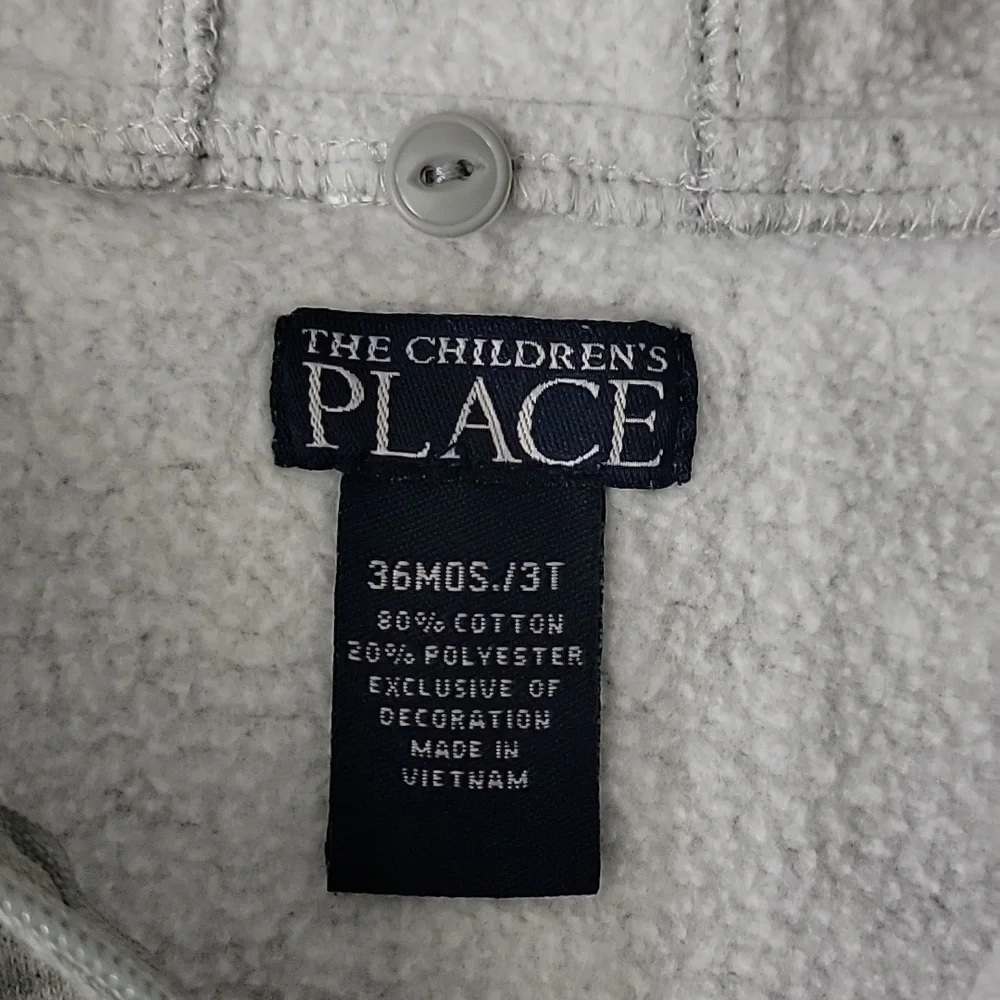 🐞4/$10🐞 The Children's Place Light Gray Kids Hoodie Size 36MOS / 3T